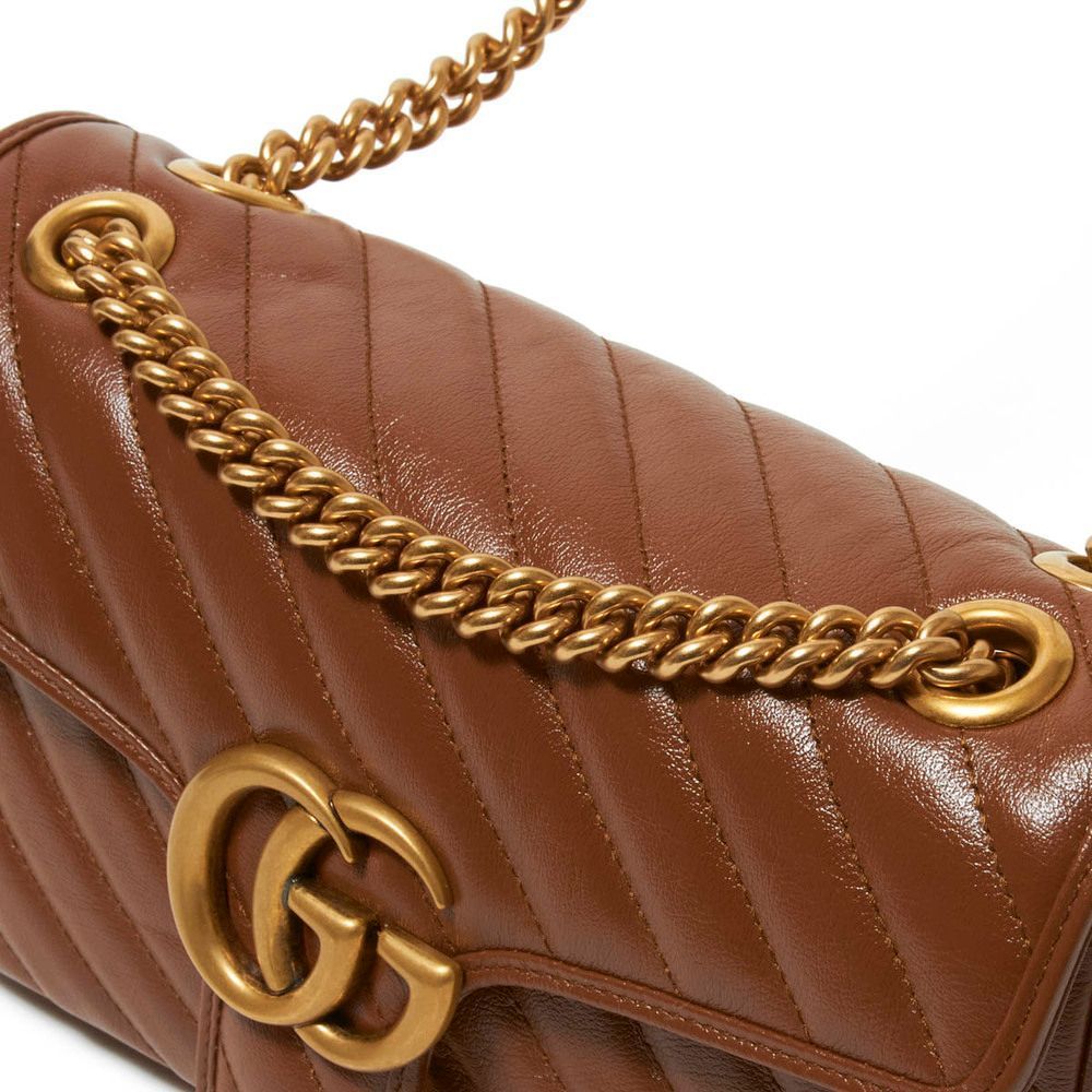 Gucci Crossbody Bag Brown GG Marmont - Picture 7 of 9